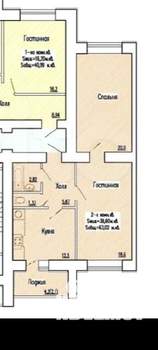 2-к квартира, вторичка, 63м2, 7/16 этаж