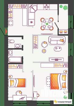 1-к квартира, вторичка, 86м2, 8/11 этаж