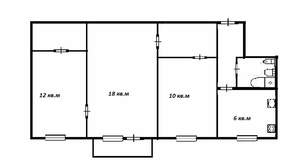 3-к квартира, вторичка, 57м2, 3/5 этаж