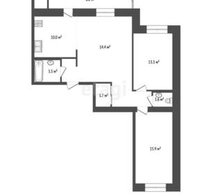 3-к квартира, вторичка, 74м2, 5/18 этаж