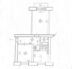 2-к квартира, вторичка, 55м2, 2/2 этаж