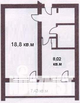 1-к квартира, вторичка, 39м2, 3/5 этаж