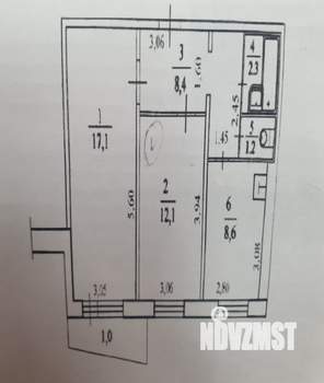 2-к квартира, вторичка, 50м2, 1/10 этаж