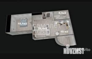 2-к квартира, вторичка, 52м2, 5/8 этаж