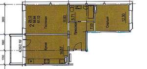 2-к квартира, вторичка, 61м2, 2/7 этаж