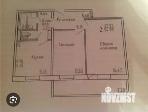 2-к квартира, вторичка, 44м2, 3/5 этаж