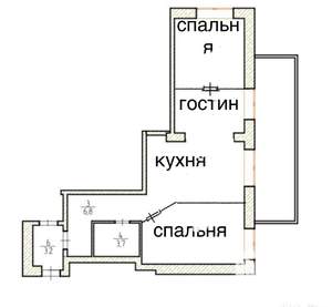 1-к квартира, вторичка, 64м2, 6/24 этаж