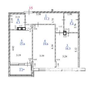 2-к квартира, строящийся дом, 75м2, 4/15 этаж