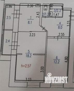 3-к квартира, вторичка, 56м2, 9/14 этаж