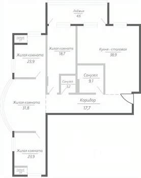 4-к квартира, строящийся дом, 177м2, 4/15 этаж