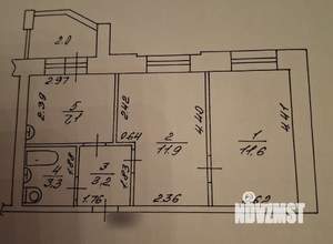 2-к квартира, вторичка, 40м2, 1/9 этаж