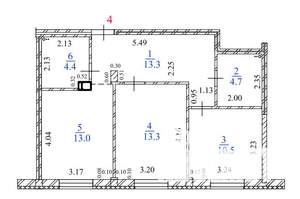 2-к квартира, строящийся дом, 59м2, 2/15 этаж