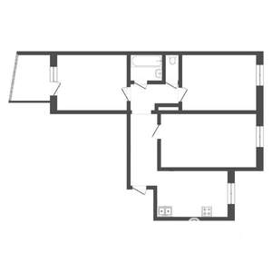 3-к квартира, вторичка, 68м2, 3/4 этаж