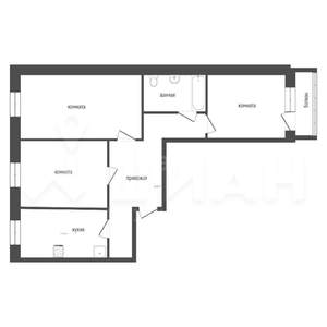 3-к квартира, вторичка, 64м2, 9/9 этаж