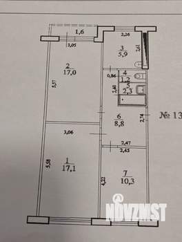 3-к квартира, вторичка, 63м2, 1/5 этаж