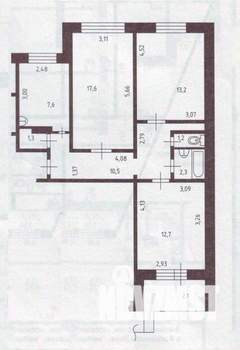 3-к квартира, вторичка, 67м2, 2/9 этаж