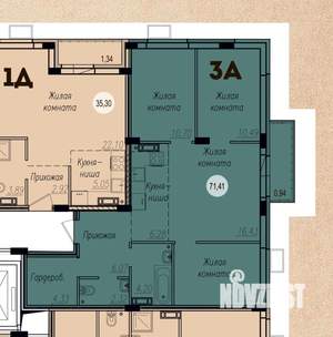 3-к квартира, вторичка, 71м2, 11/15 этаж