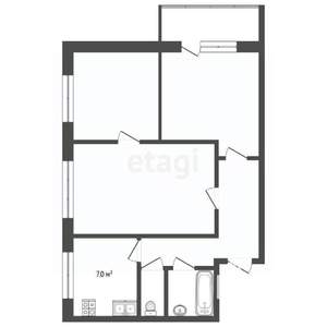 3-к квартира, вторичка, 51м2, 9/9 этаж