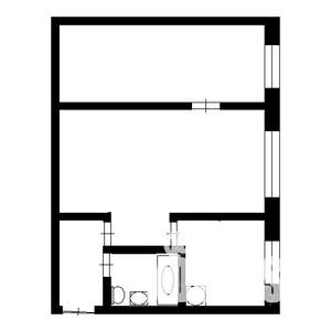 2-к квартира, вторичка, 46м2, 1/5 этаж