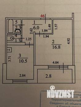 1-к квартира, вторичка, 40м2, 6/10 этаж