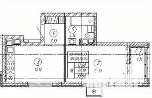 1-к квартира, строящийся дом, 34м2, 9/9 этаж