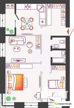 1-к квартира, вторичка, 86м2, 8/11 этаж