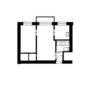 2-к квартира, вторичка, 43м2, 4/5 этаж
