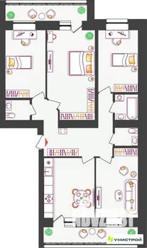 4-к квартира, вторичка, 95м2, 5/11 этаж