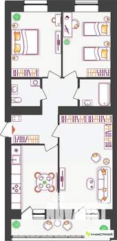 3-к квартира, вторичка, 78м2, 5/11 этаж
