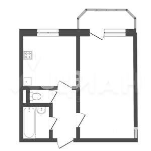 1-к квартира, вторичка, 35м2, 4/5 этаж