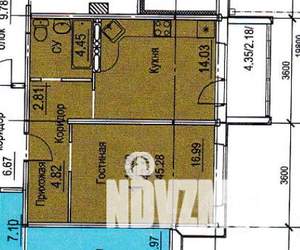 1-к квартира, вторичка, 50м2, 7/7 этаж