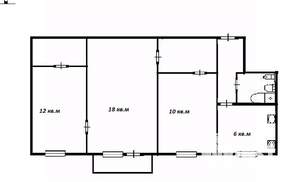 3-к квартира, вторичка, 57м2, 3/5 этаж