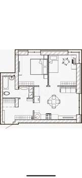 2-к квартира, вторичка, 60м2, 5/6 этаж
