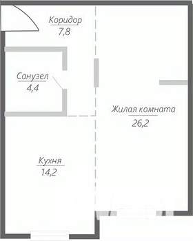 1-к квартира, строящийся дом, 53м2, 3/15 этаж