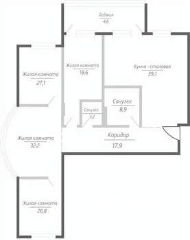 4-к квартира, строящийся дом, 178м2, 9/15 этаж