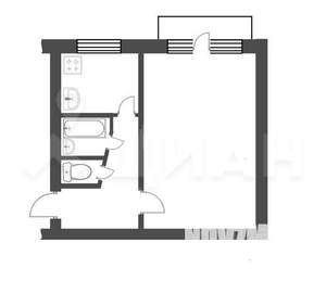 1-к квартира, вторичка, 32м2, 8/9 этаж