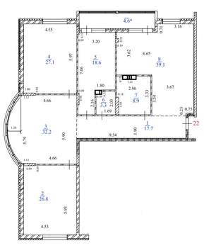 4-к квартира, строящийся дом, 178м2, 5/15 этаж