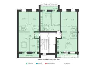 2-к квартира, вторичка, 67м2, 5/11 этаж