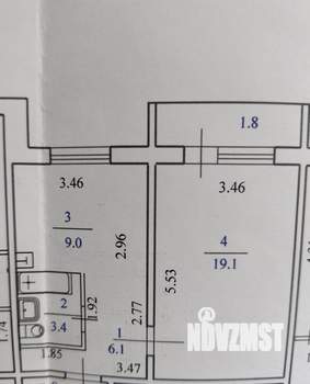 1-к квартира, вторичка, 39м2, 1/10 этаж