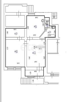 2-к квартира, вторичка, 73м2, 1/9 этаж