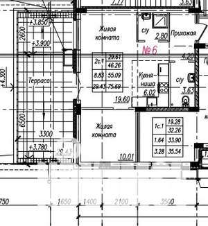2-к квартира, вторичка, 75м2, 2/15 этаж