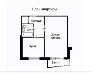1-к квартира, вторичка, 34м2, 2/9 этаж