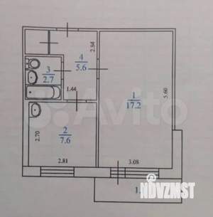 1-к квартира, вторичка, 33м2, 4/9 этаж