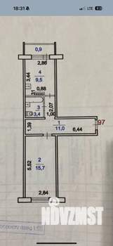 1-к квартира, вторичка, 41м2, 2/11 этаж