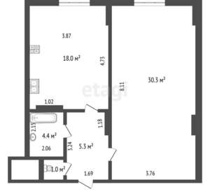 2-к квартира, вторичка, 59м2, 4/16 этаж