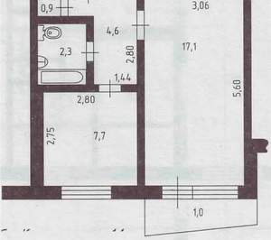 1-к квартира, вторичка, 34м2, 2/9 этаж