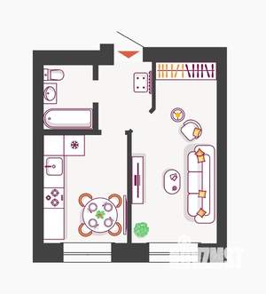 1-к квартира, вторичка, 33м2, 4/10 этаж
