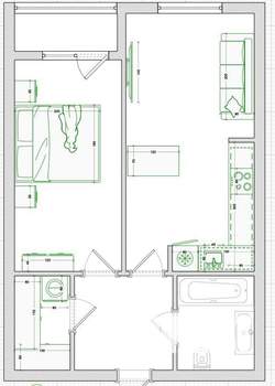 1-к квартира, вторичка, 45м2, 8/10 этаж