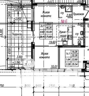 2-к квартира, вторичка, 75м2, 2/15 этаж