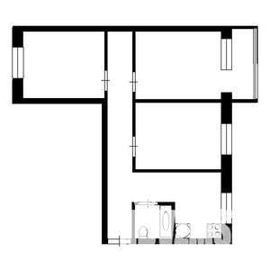 3-к квартира, вторичка, 64м2, 2/9 этаж